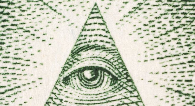 A origem do triângulo com um olho que aparece nas notas de dólar