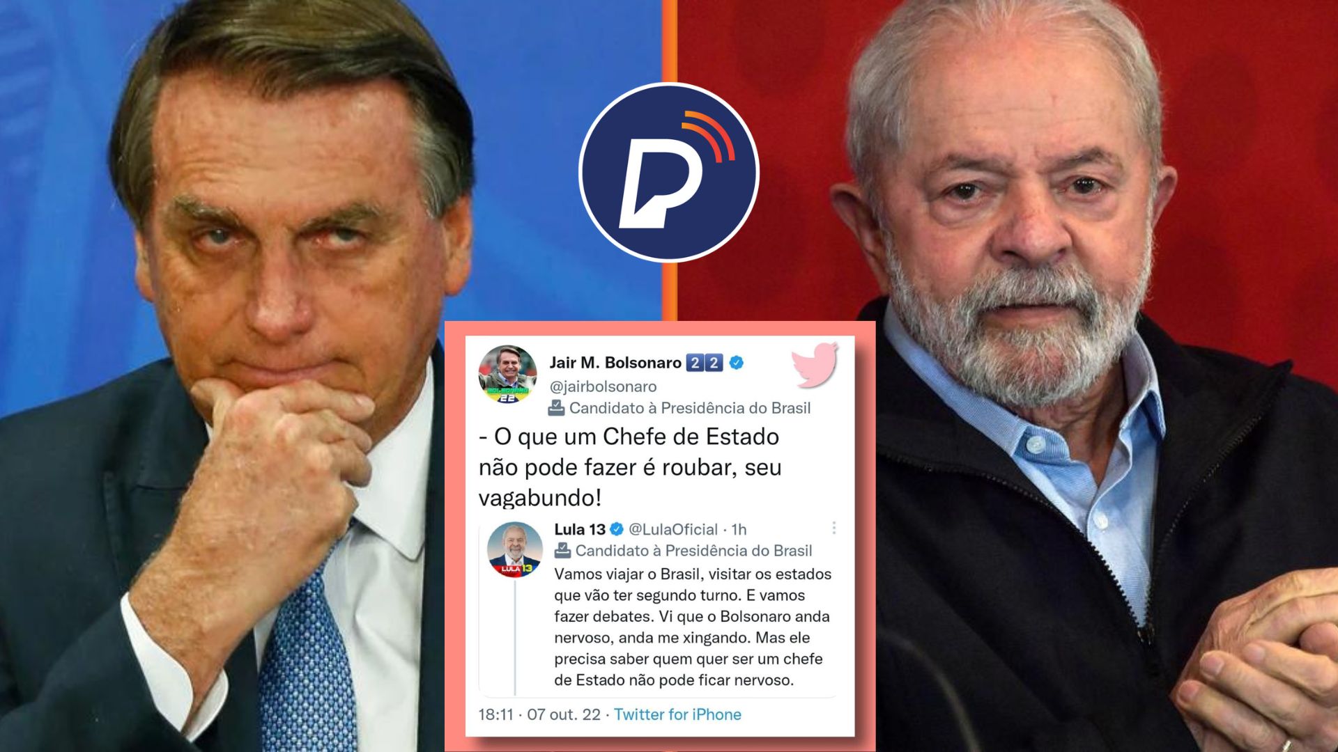 Após ser criticado por Lula, Bolsonaro o chama de vagabundo