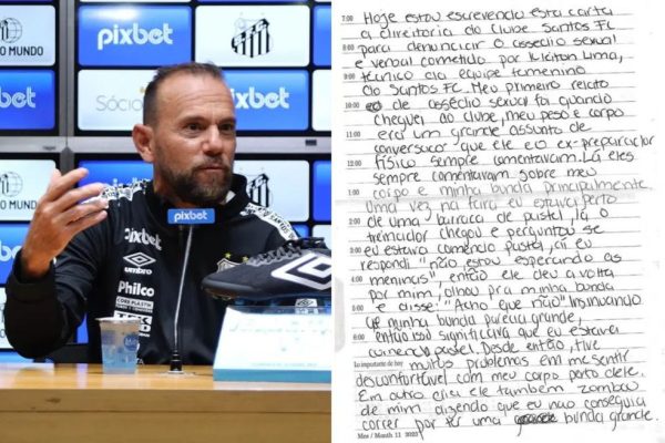 MP-SP pede intimação de ex-técnico do Santos FC que acionou jogadora por calúnia após denúncia de assédio